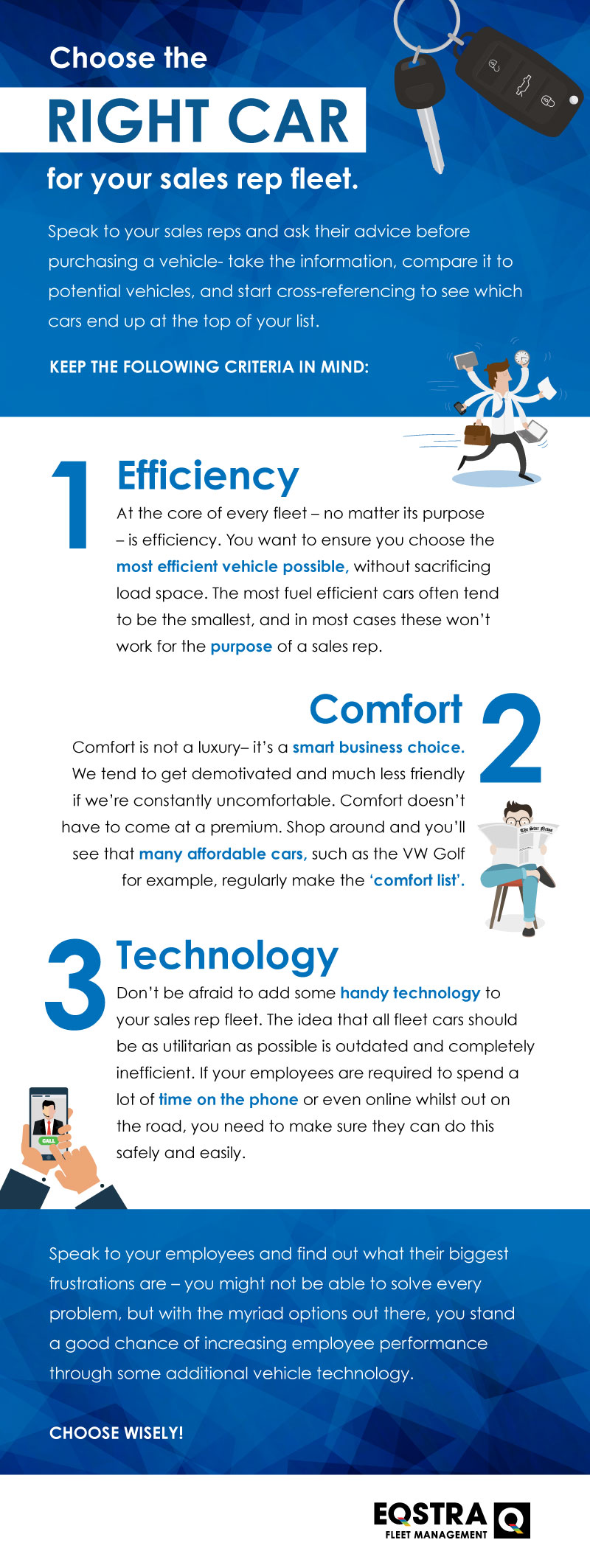 Choose the right vehicles for your sales rep fleet.